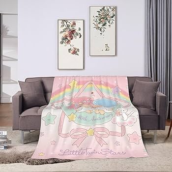 Amazon｜リトルツインスターズ キキララ 毛布 かわいい ひざ掛け